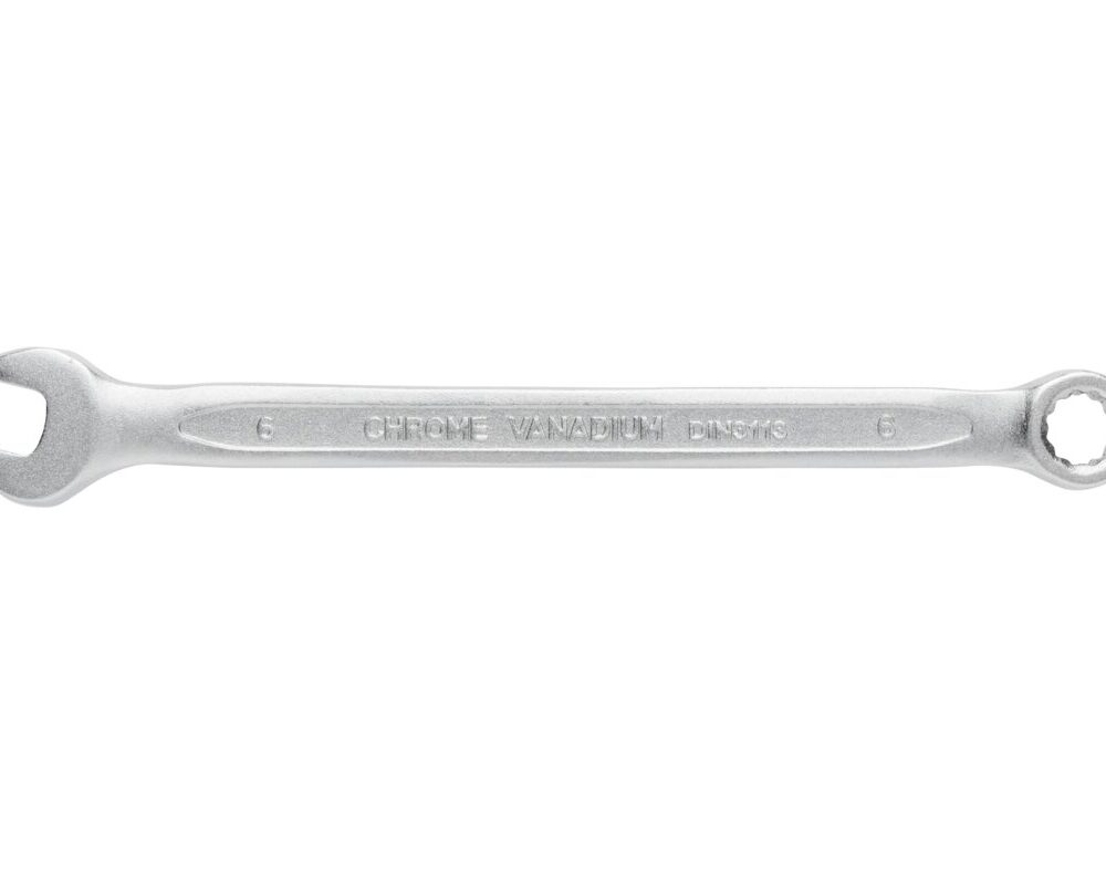 Combination spanner, CrV steel, 6 mm, DIN 3113