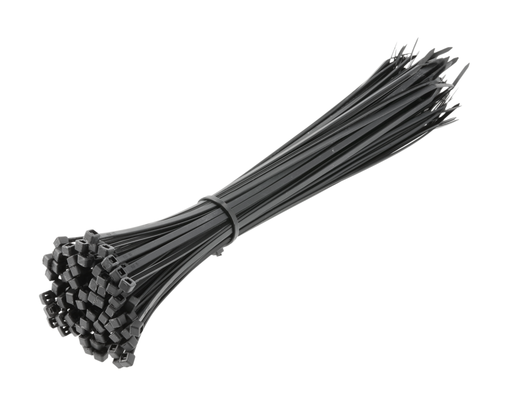 Nylon Cable Ties 3.6 x 300 mm, 100 pcs, Black