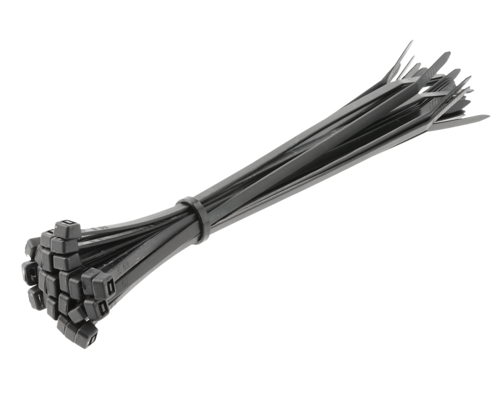Nylon Cable Ties 4.8 x 200 mm, 25 pcs, Black