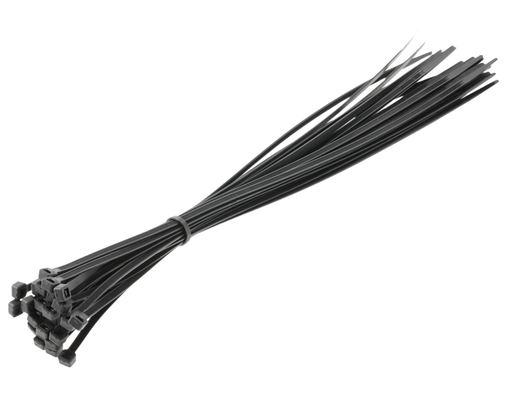 Nailonist kaablipaelad 4,8 x 370 mm, 25 tk, mustad