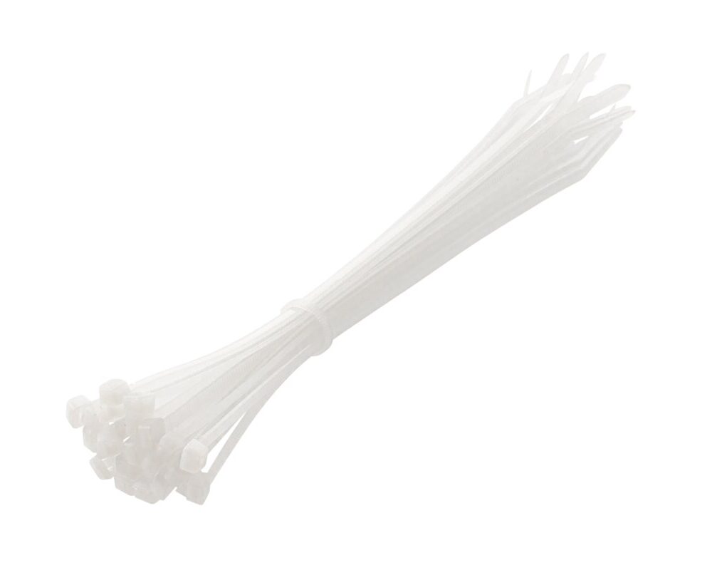 Nylon Cable Ties 3.6 x 200 mm, 25 pcs, White