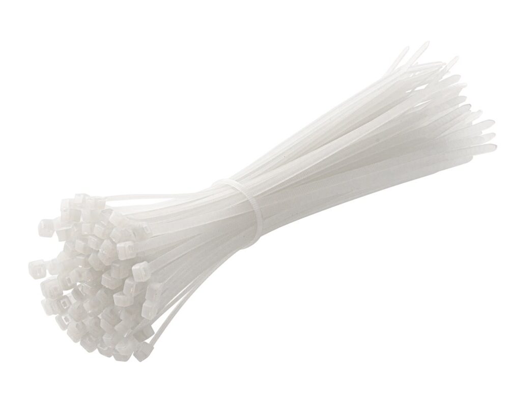 Nylon Cable Ties 3.6 x 200 mm, 100 pcs, White