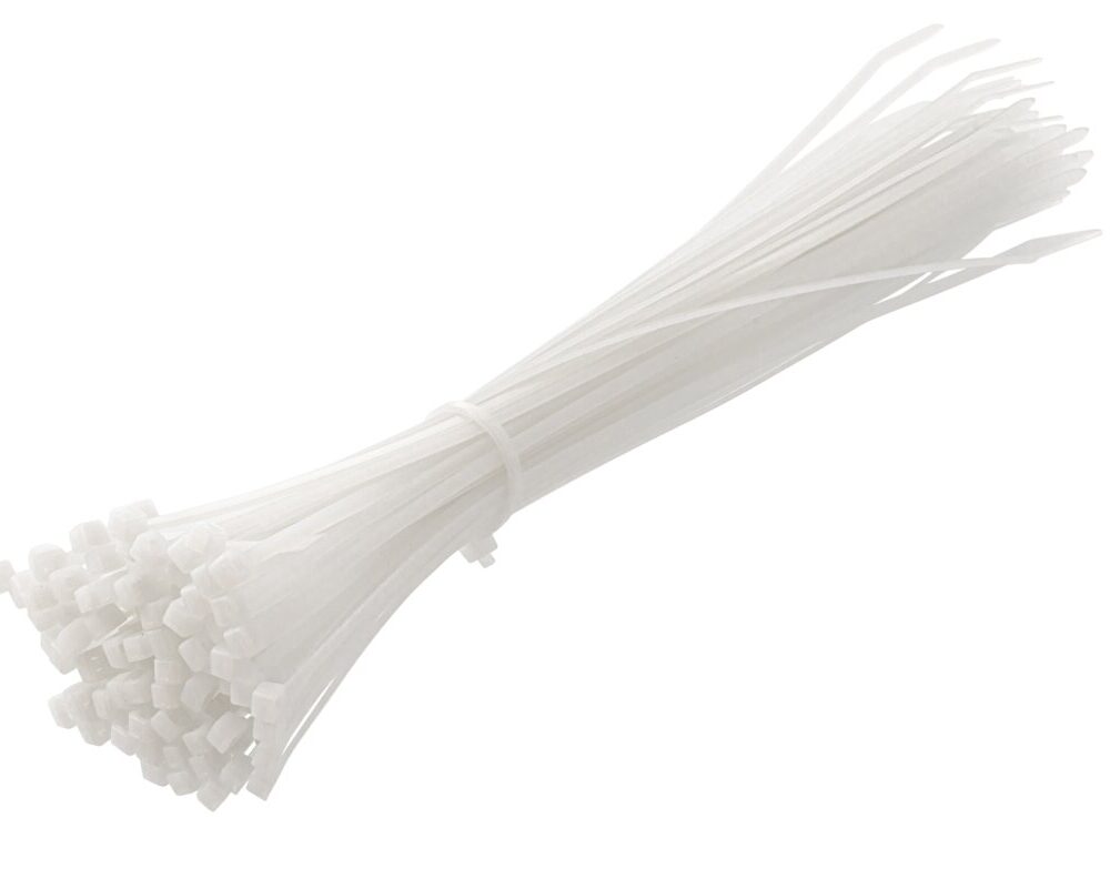 Nylon Cable Ties 3.6 x 300 mm, 100 pcs, White