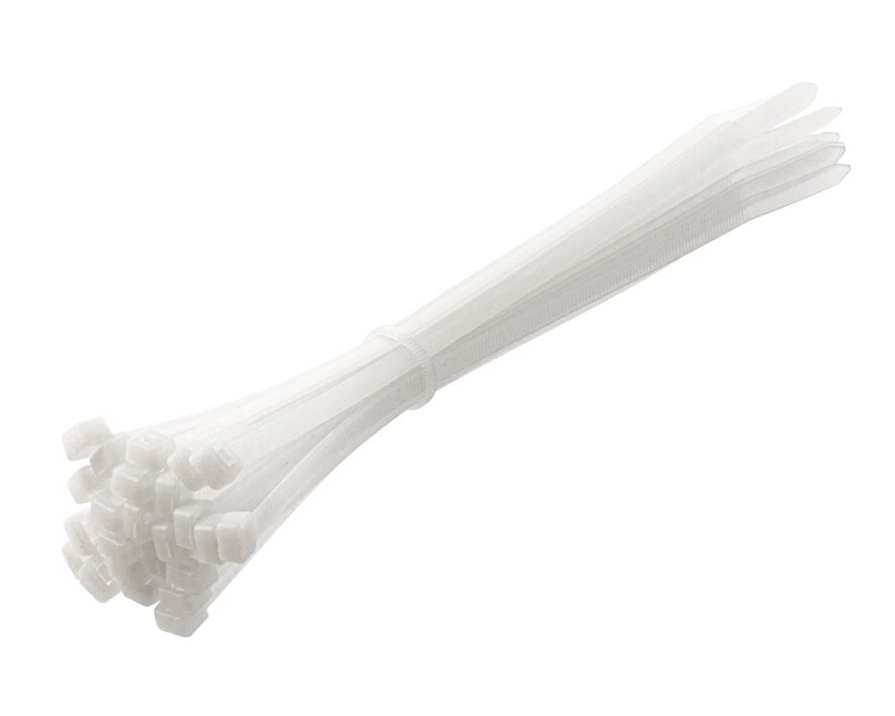 Nylon Cable Ties 4.8 x 200 mm, 25 pcs, White