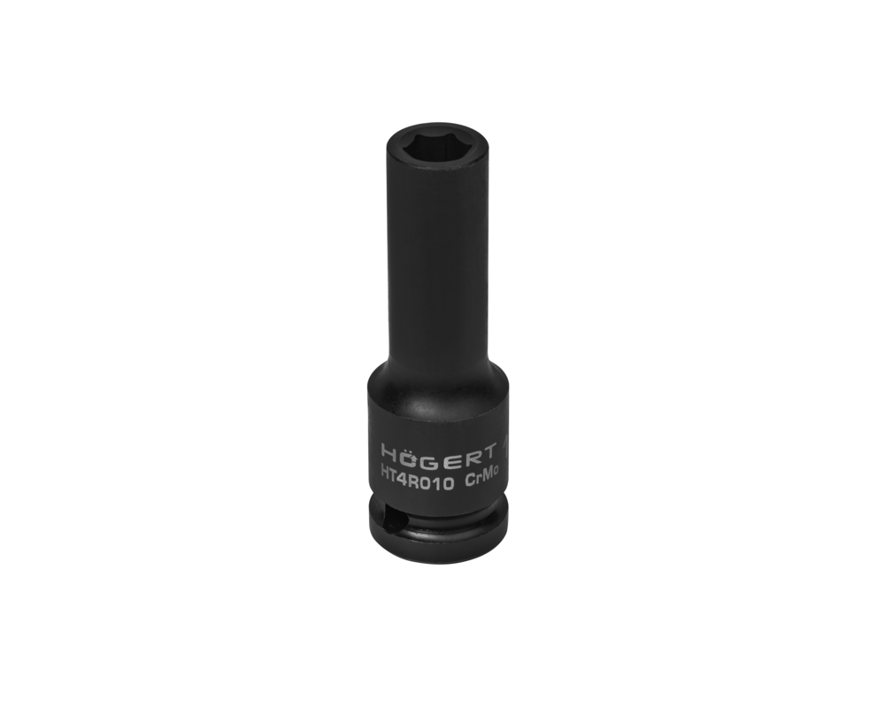 Impact socket 1/2", 10 mm, CrMo, deep