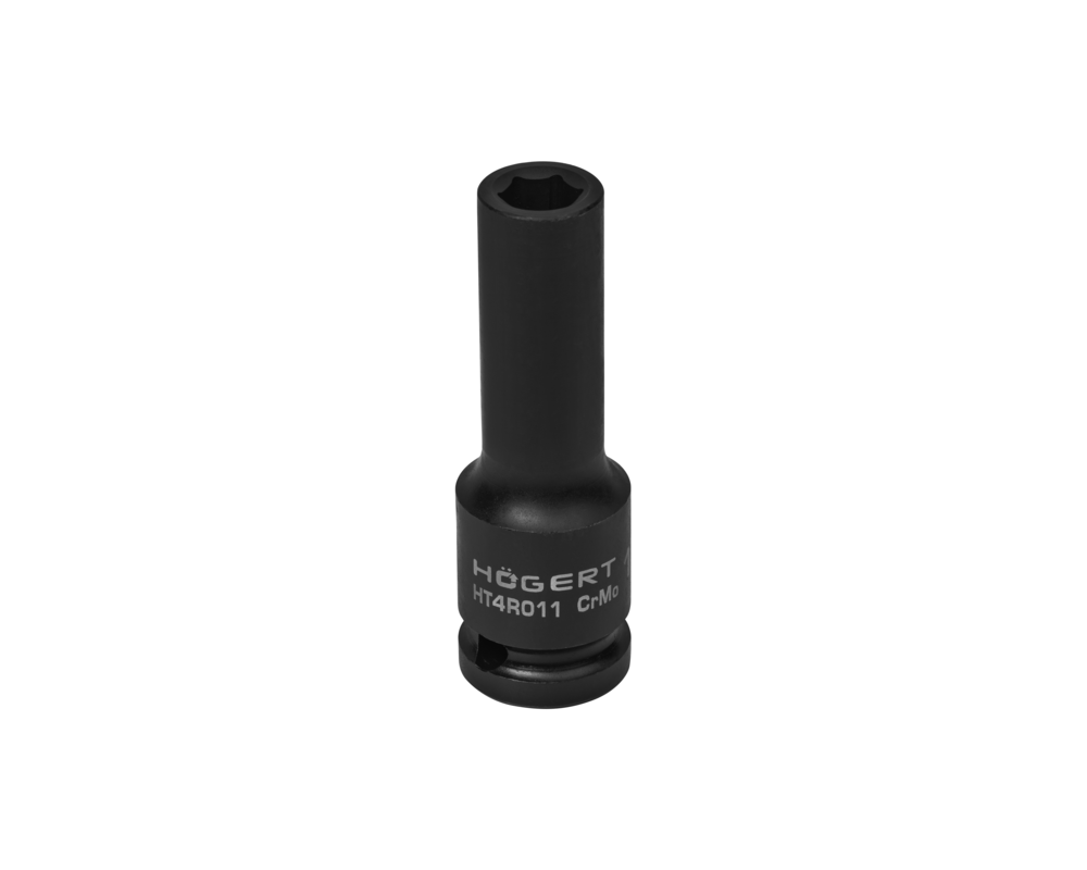 Impact socket 1/2", 11 mm, CrMo, deep