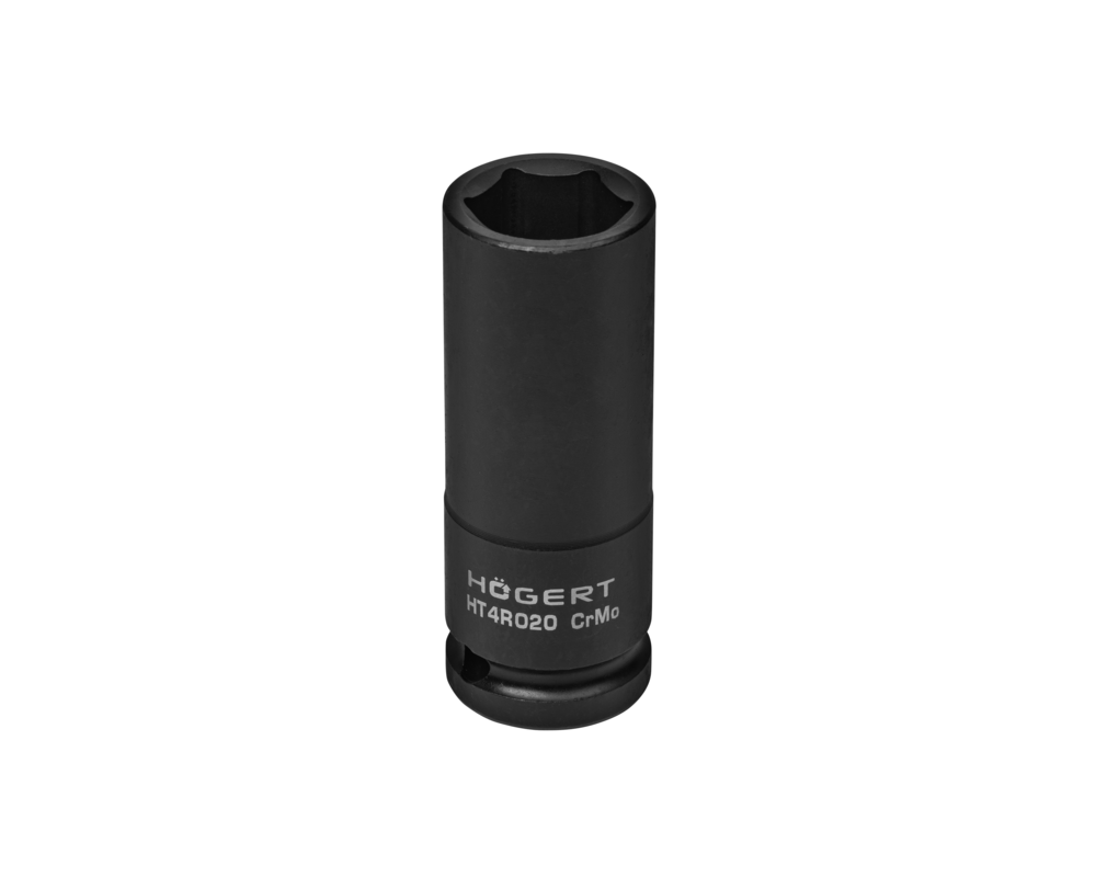 Impact socket 1/2", 20 mm, CrMo, deep