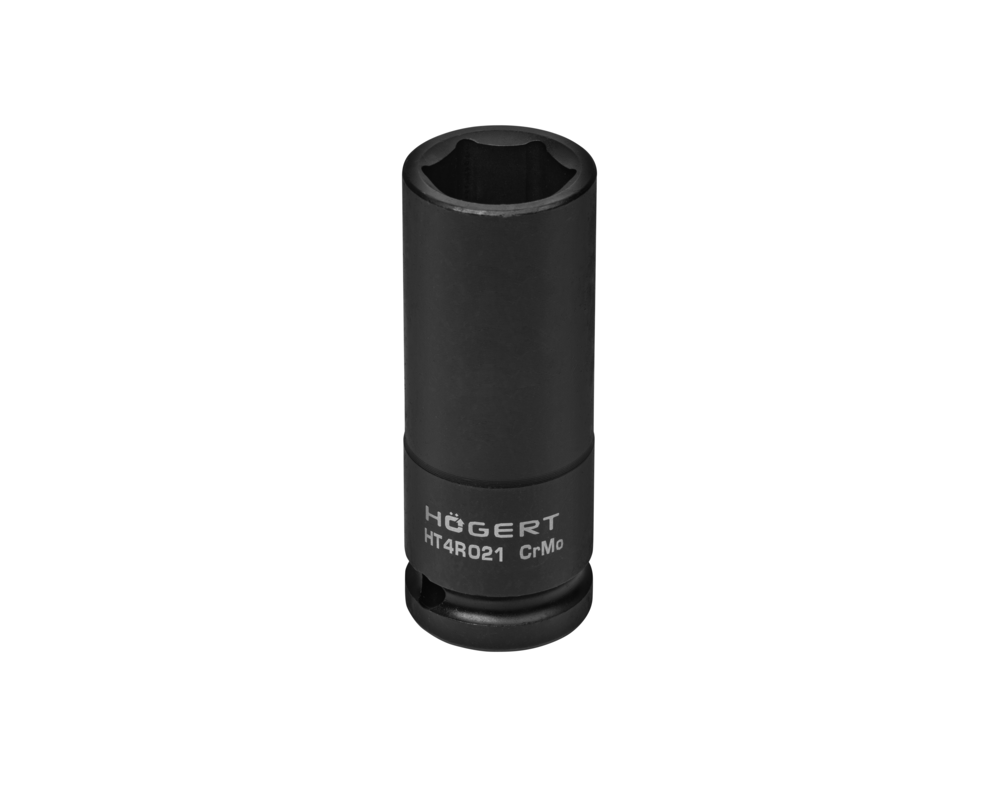 Impact socket 1/2", 21 mm, CrMo, deep