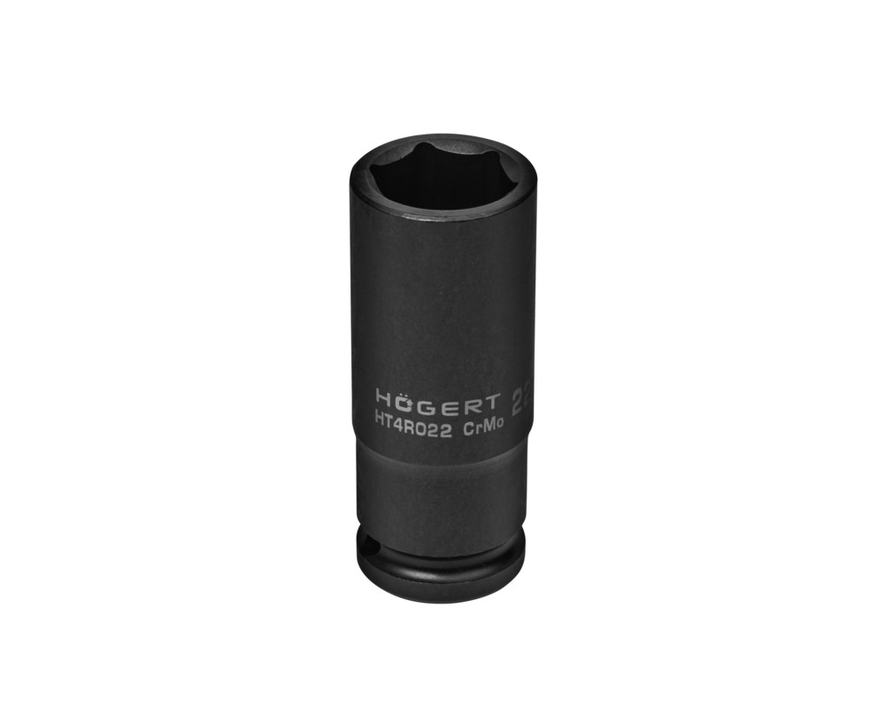Impact socket 1/2", 22 mm, CrMo, deep