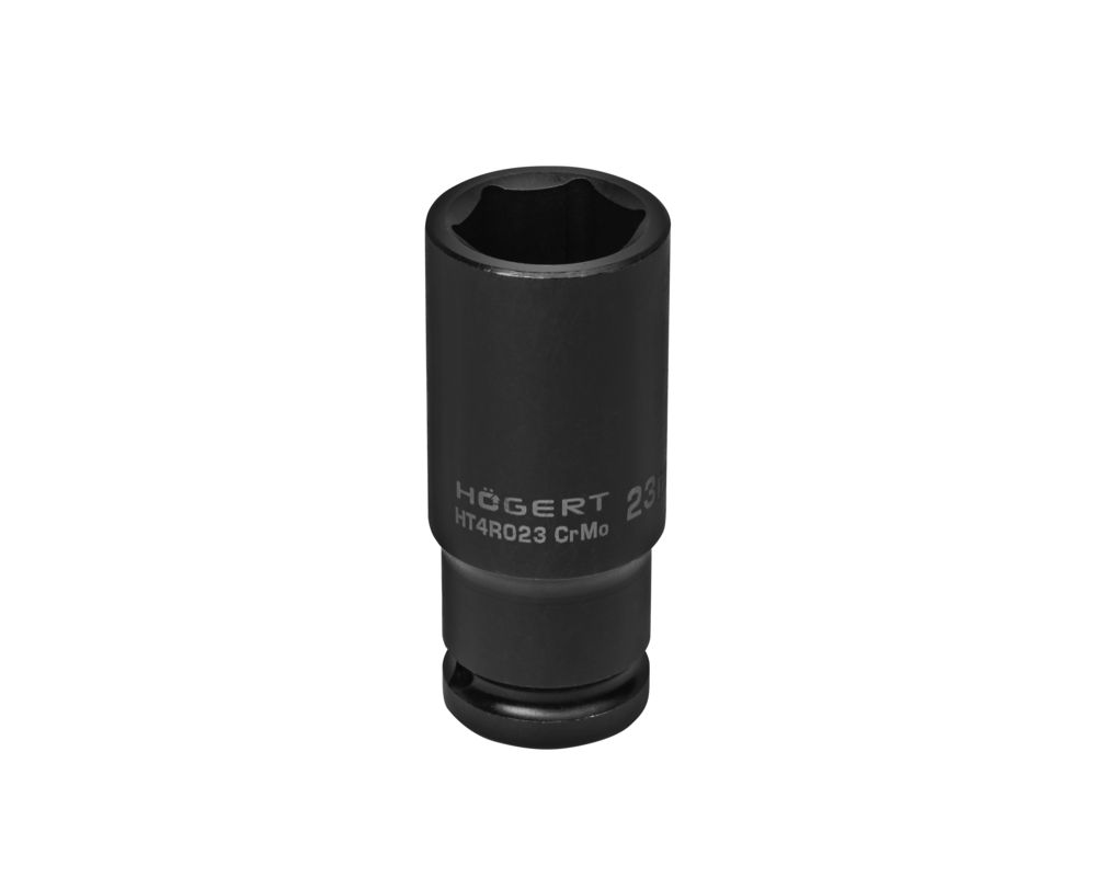 Impact socket 1/2",23 mm, CrMo, deep