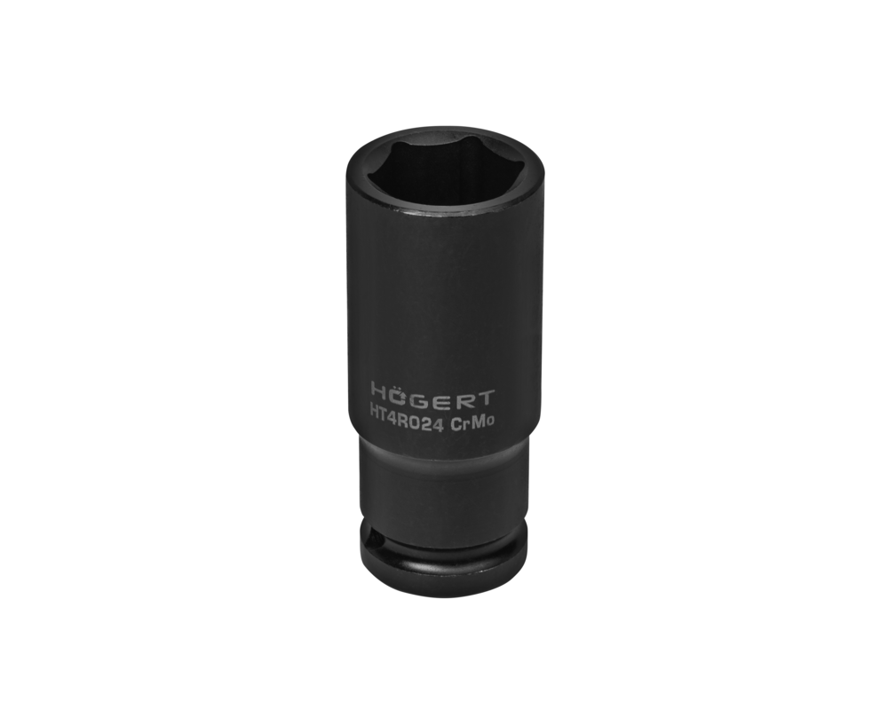 Impact socket 1/2", 24 mm, CrMo, deep