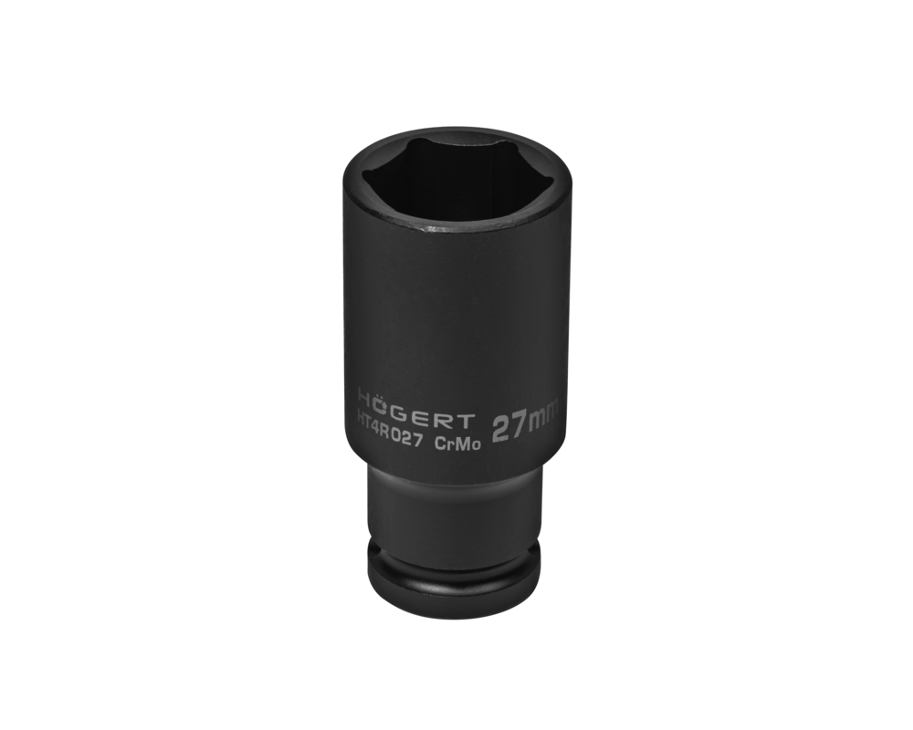 Impact socket 1/2", 27 mm, CrMo, deep
