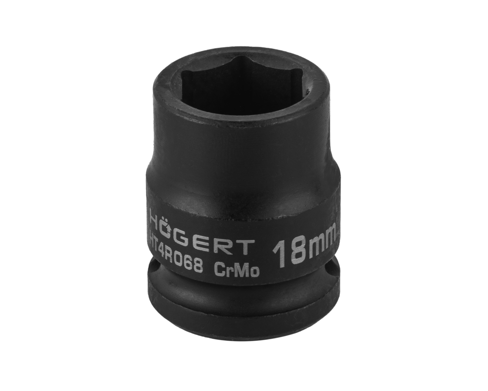 Impact socket 1/2" 18mm short