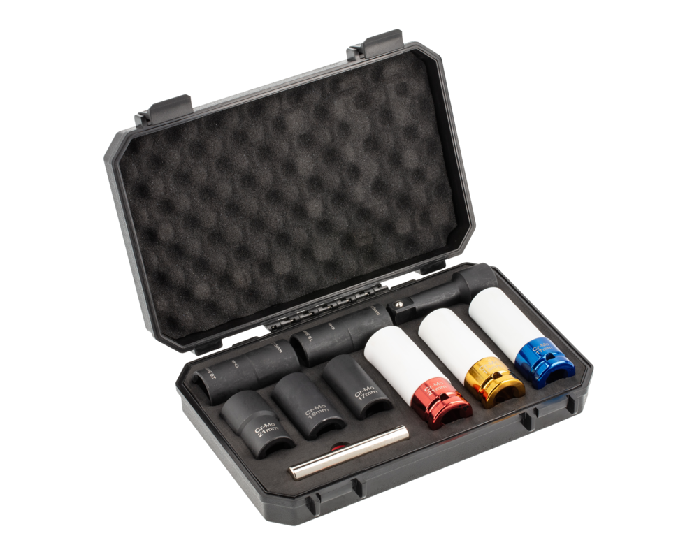 Wheel intervention socket set 10 pcs, 1/2''