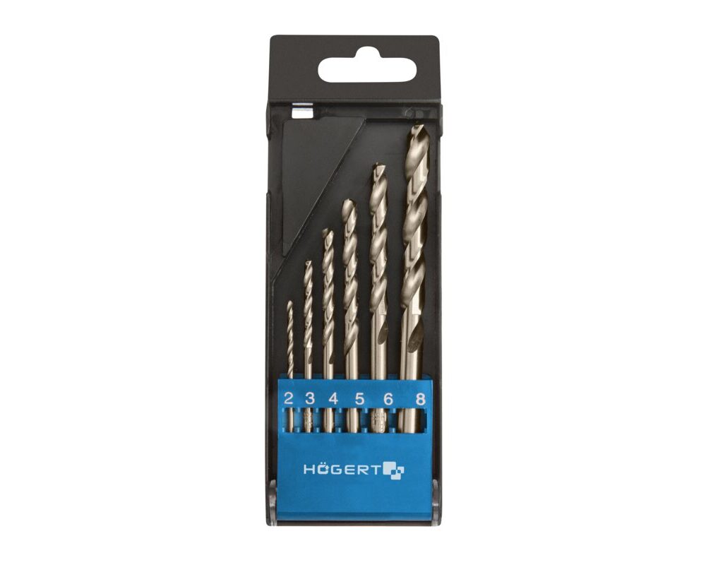Metal drill bit set, 6 pcs