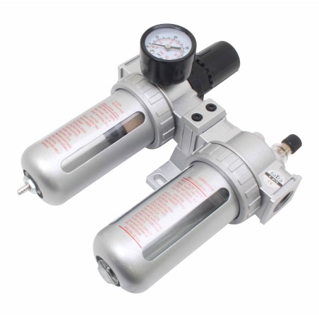 Ilmanohjaussuodattimen säätöyksikkö 1/2" BSP-kierre ja voiteluaineen vesilukko