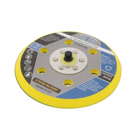 PADV 6" 150mm Dual Action Hook Loop DA Orbital Sander hiomatyyny 5/16"