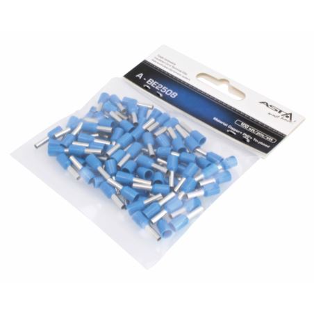 INSULATED CORD TERMINAL E2508-BLUE  /100 pcs/
