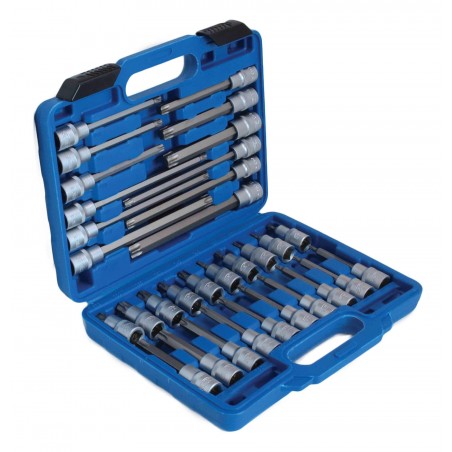 32kpl Erittäin pitkä ja lyhyt Torx/ TRX hylsyavainsarja 1/2 "Dr Star Keys 200mm".
