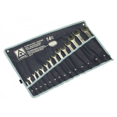 KLUCZE PŁASKO-OCZKOWE-ZESTAW /14PCS, 8-32mm/