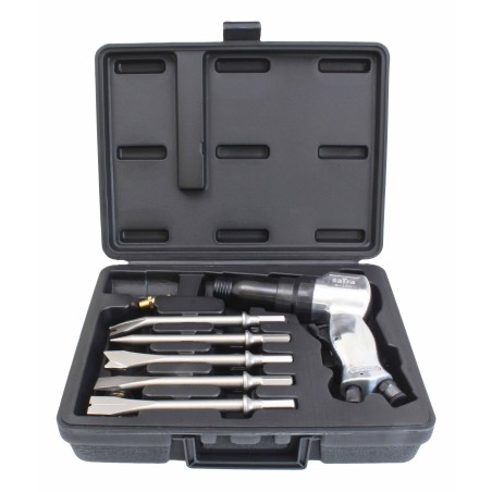 Long Stroke 1/4" BSP Compressor Air Hammer 5 Chisel/ Cutter Set & Oiler