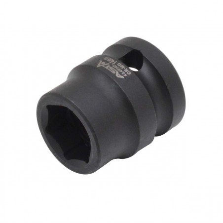 Very short ASTA 6-point socket made of high-quality Cr-Mo steel intended for impact use.