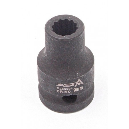 9MM 1/2" DR SHORT IMPACT SOCKET 12 POINT (12PT) HEAVY DUTY 38MM LENGTH