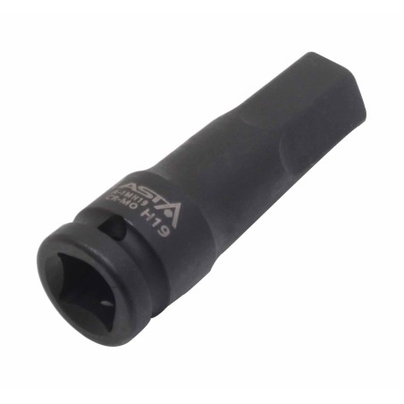 H19x78mm Impact Allen Socket Key 19mm Extra Long 1/2" Dr Hex Bit Deep