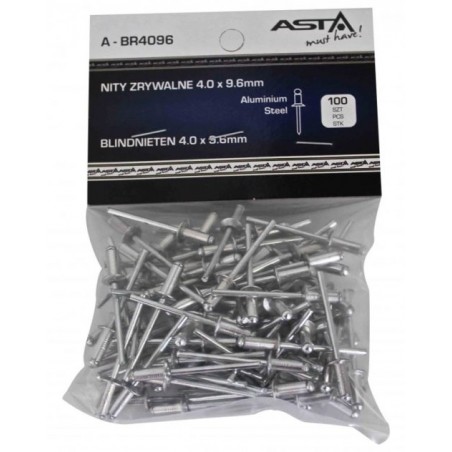 NIT ZRYWALNY AL 4,0x9,6 mm /zestaw 100 szt/