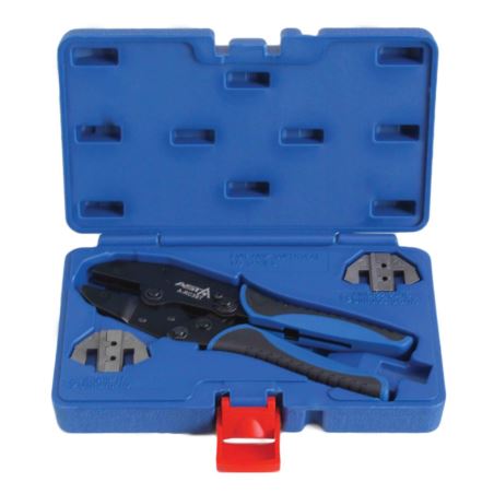 Ratchet crimping pliers for Superseal connectors