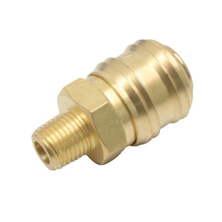 Quick Connect Coupling With Male Thread 1/4" (Brass)
