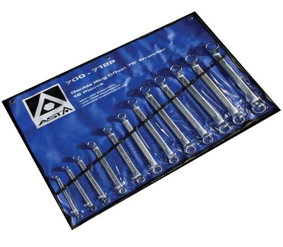 700-712P Europe Type 12 pcs Double Ring Offset 75 Wrench SET - Image 2