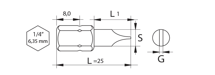 A-12140 Nr.kat. size GxS L (mm) L 1 (mm) A-12140 0.5×3.0 25 14 - Image 3