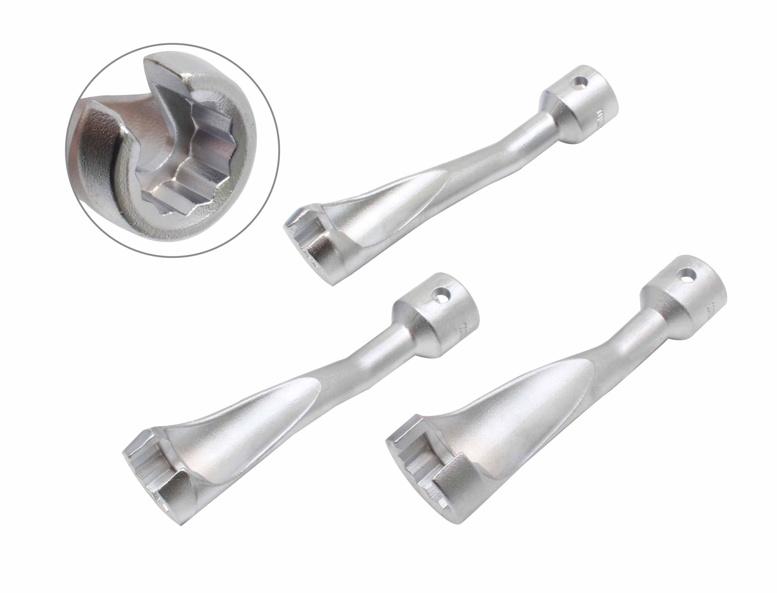 A-80145 SET OF 3x ½” DIESEL INJECTION LINE WRENCH 14 / 17 / 19mm - Image 5
