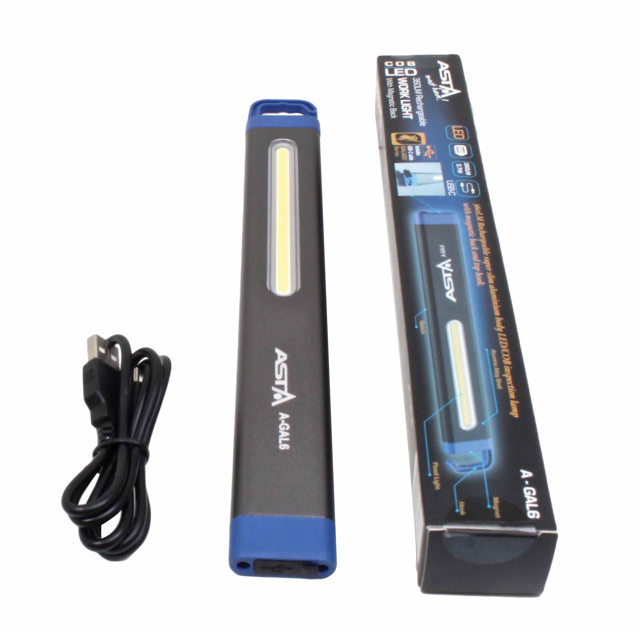 A-GAL6 High-quality, foldable, rechargeable LED COB 400LM work lamp equipped with a flashlight, a magnet and a hanging hook. - Image 5