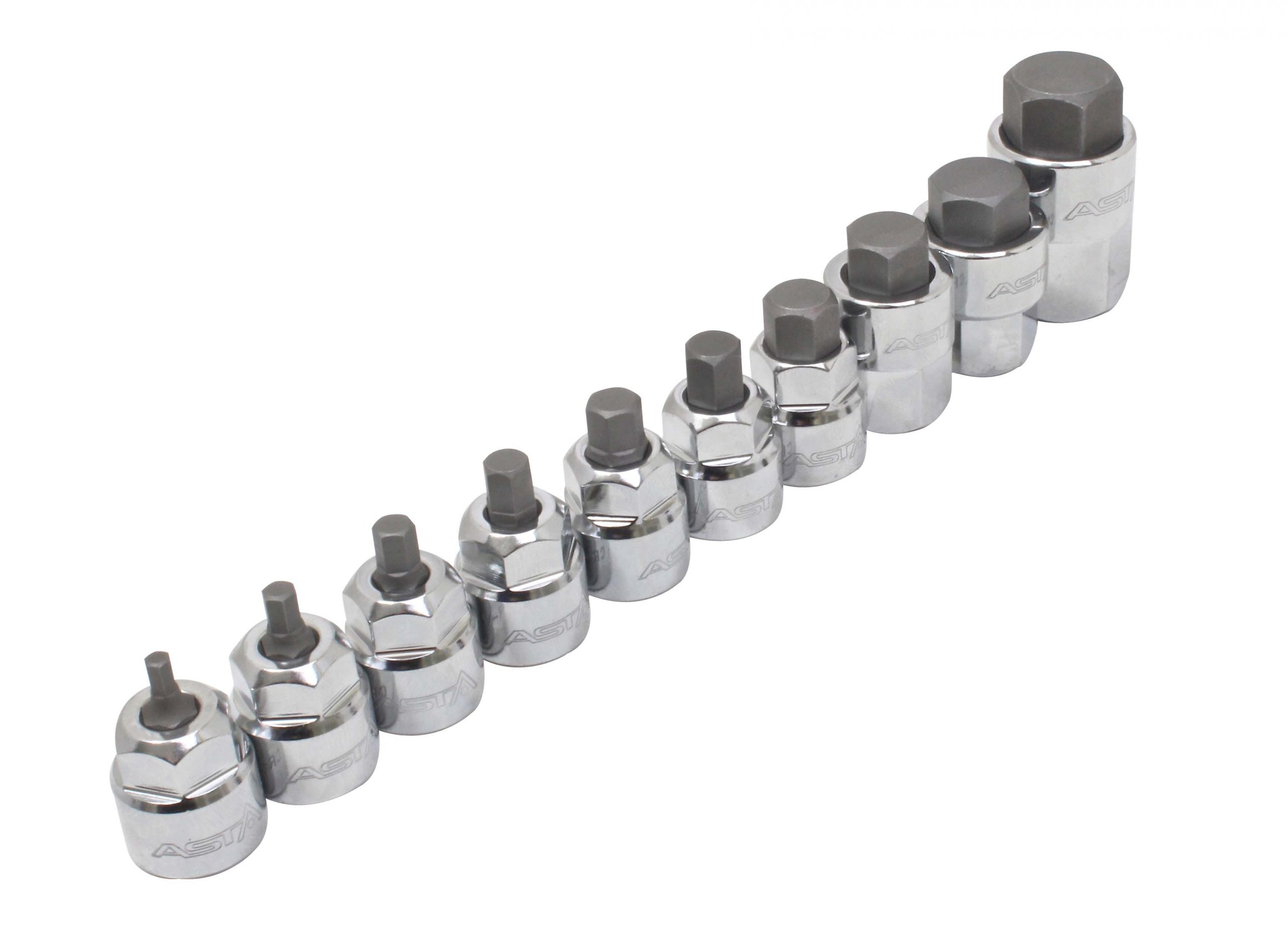 A-M10HEXL 10PCS 3/8″ + 1/2″ DR. LOW PROFILE METRIC HEX BIT - Image 4