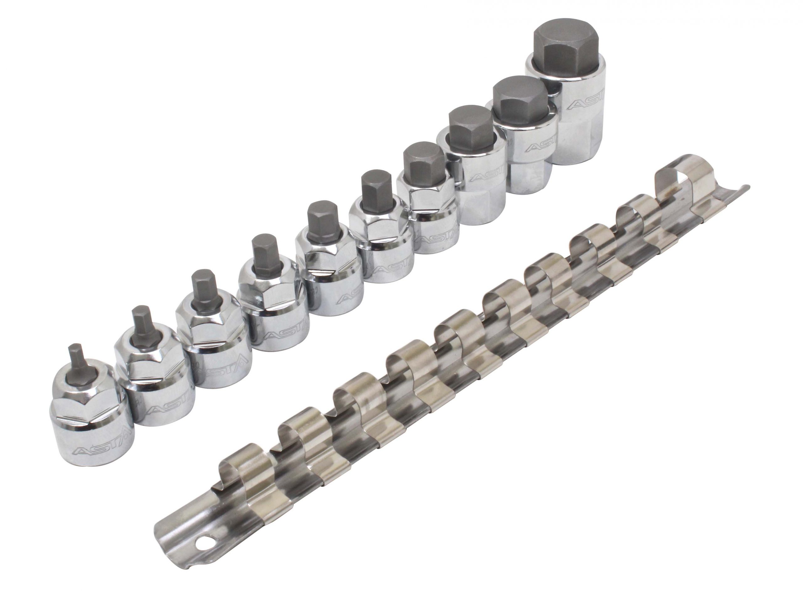 A-M10HEXL 10PCS 3/8″ + 1/2″ DR. LOW PROFILE METRIC HEX BIT - Image 5