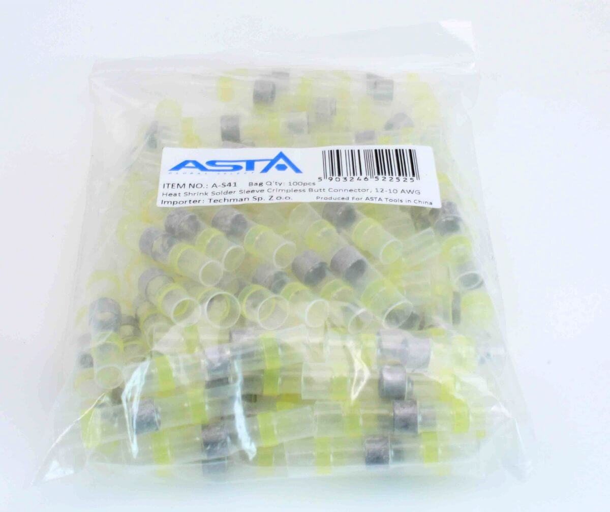 A-S41 Connector Size (mm) Wire Size (mm) A.W.G(mm) Color Nr.kat. A L B B&C C Quantity A-S41 6.0 40 2.8 6.0 3.4 12-10AWG yellow 100 szt - Image 2