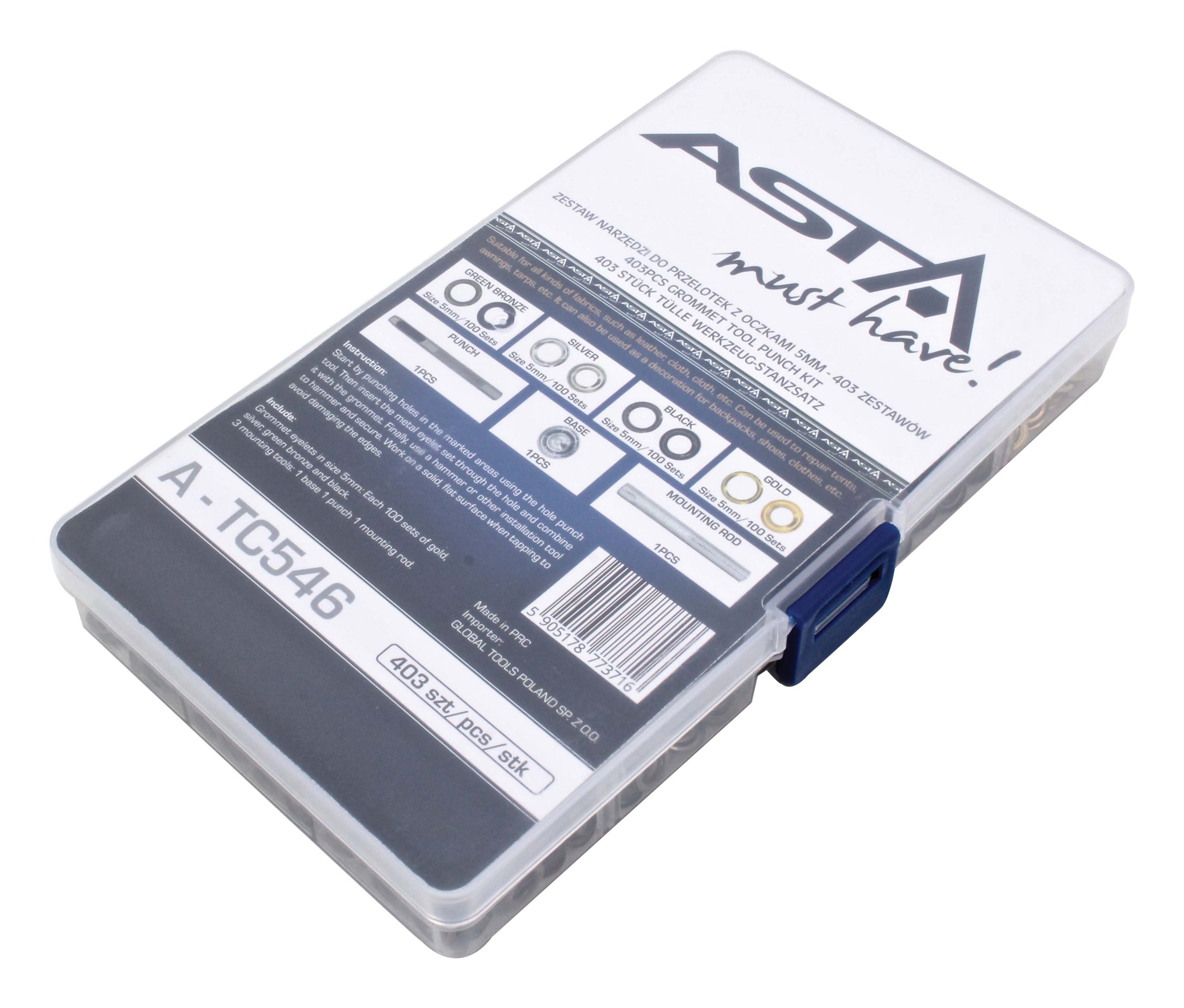 A-TC546 400pcs Grommet Tool Punch Kit - Image 4