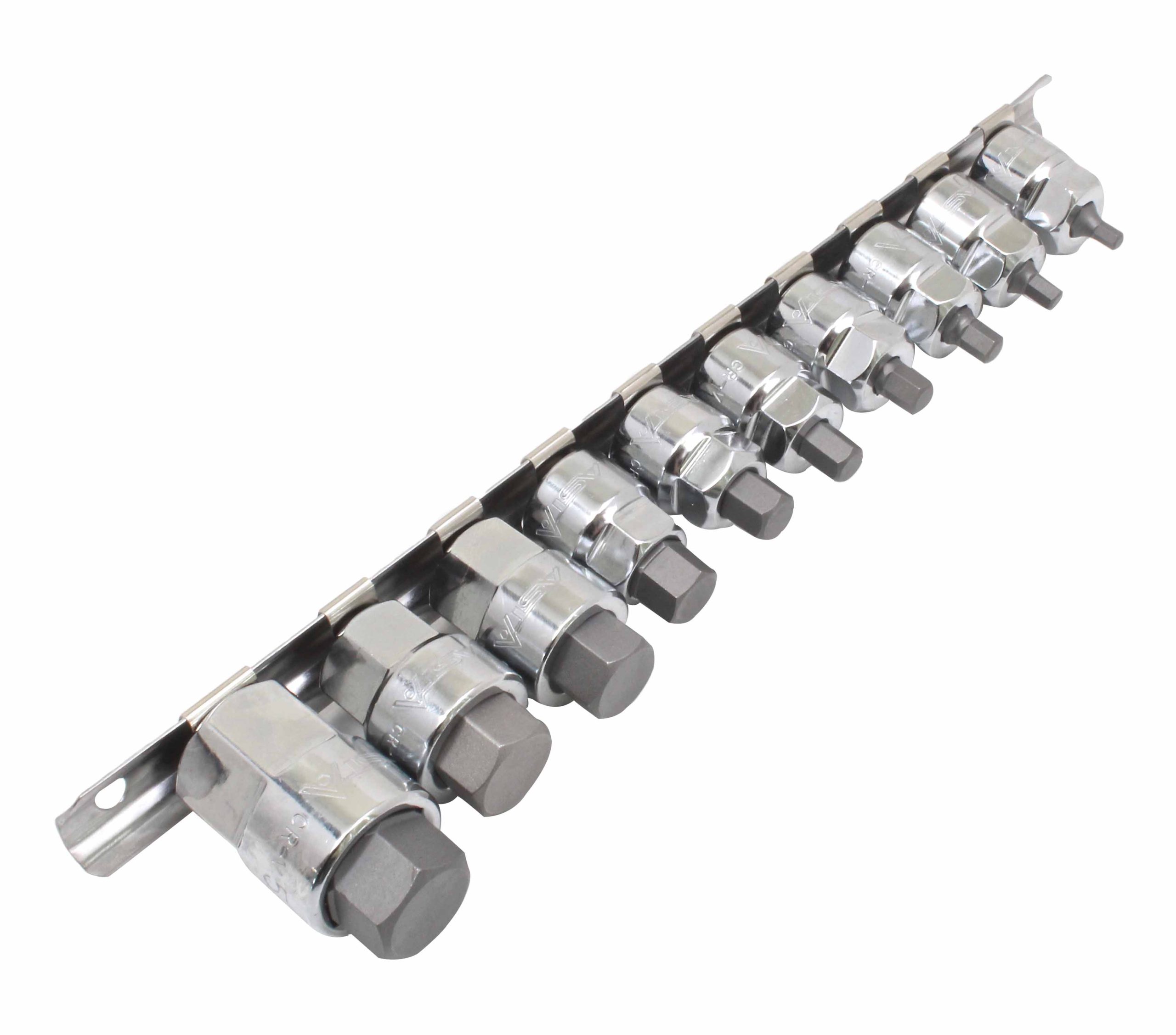 A-Z10HEXL 10PCS 3/8″ + 1/2″ DR. LOW PROFILE SAE HEX BIT - Image 6