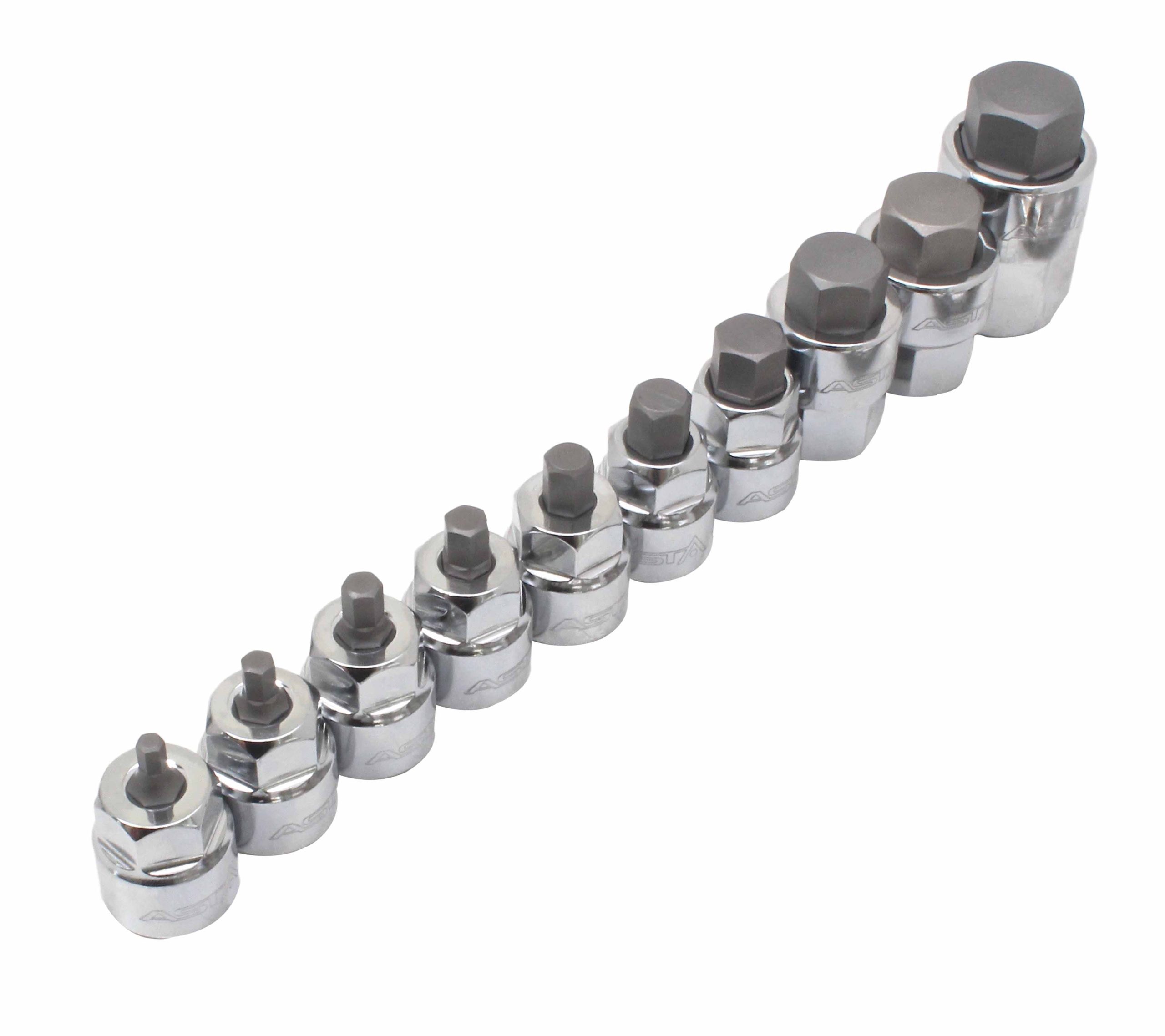A-Z10HEXL 10PCS 3/8″ + 1/2″ DR. LOW PROFILE SAE HEX BIT - Image 4