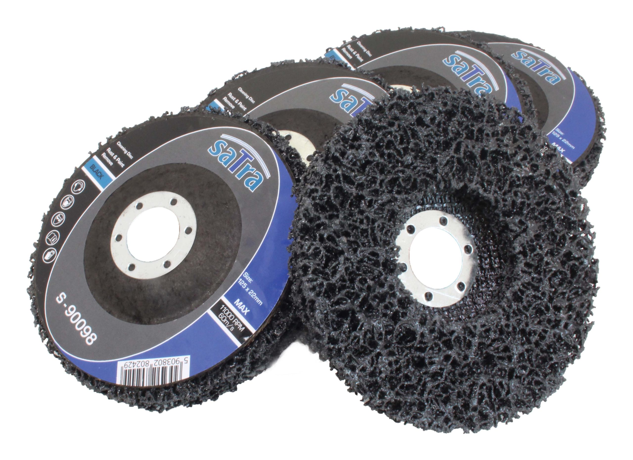 S-90098 CLEANING DISC 125mm The disc has an abrasive ring made of a hard fleece. The composition of abrasive nylon fibers pre -vents clogging of the tools with dust and enables grinding without overheating. - Image 3