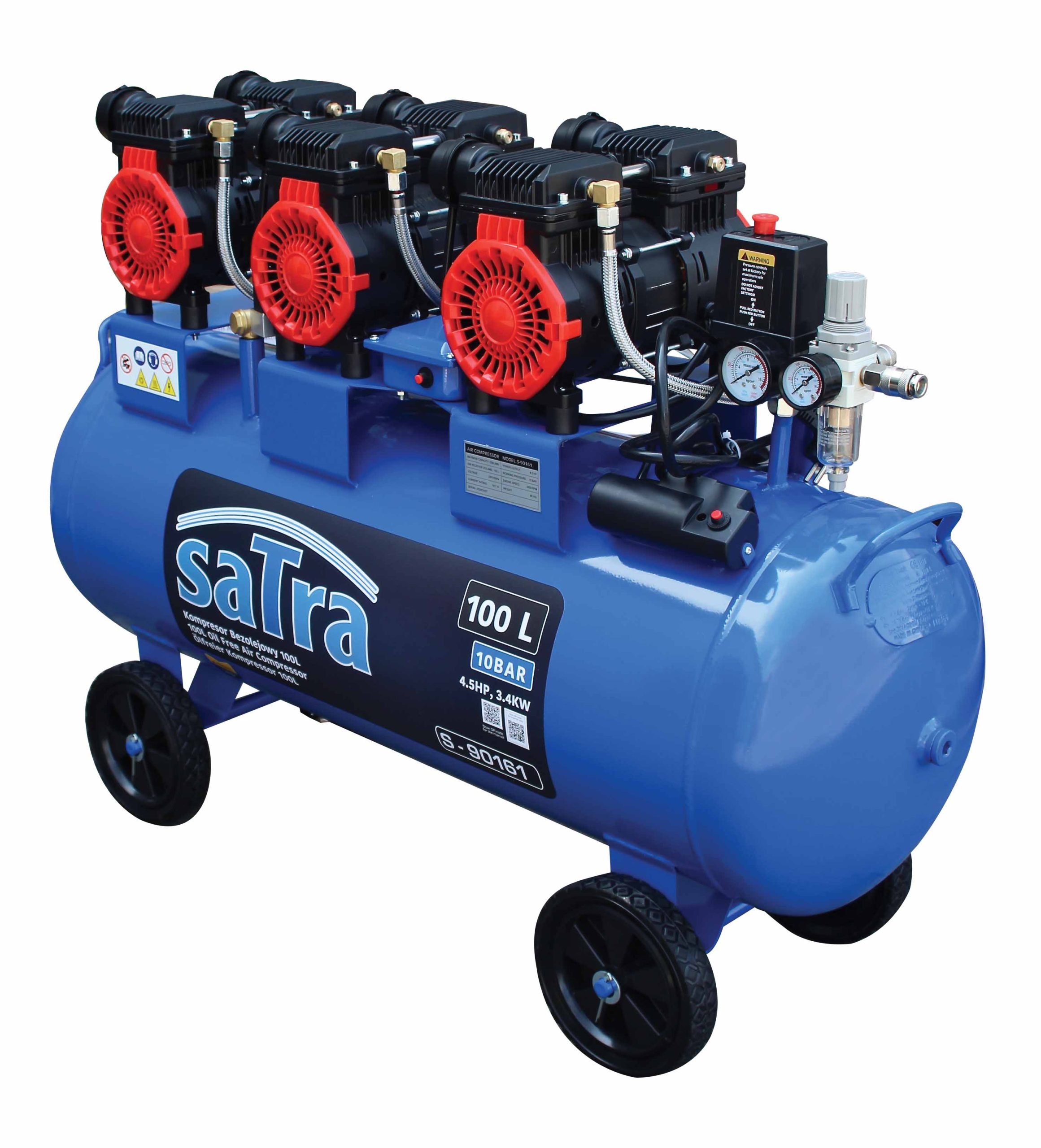 S-90161 Oil-Free Compressor 100L 3400W - Image 2