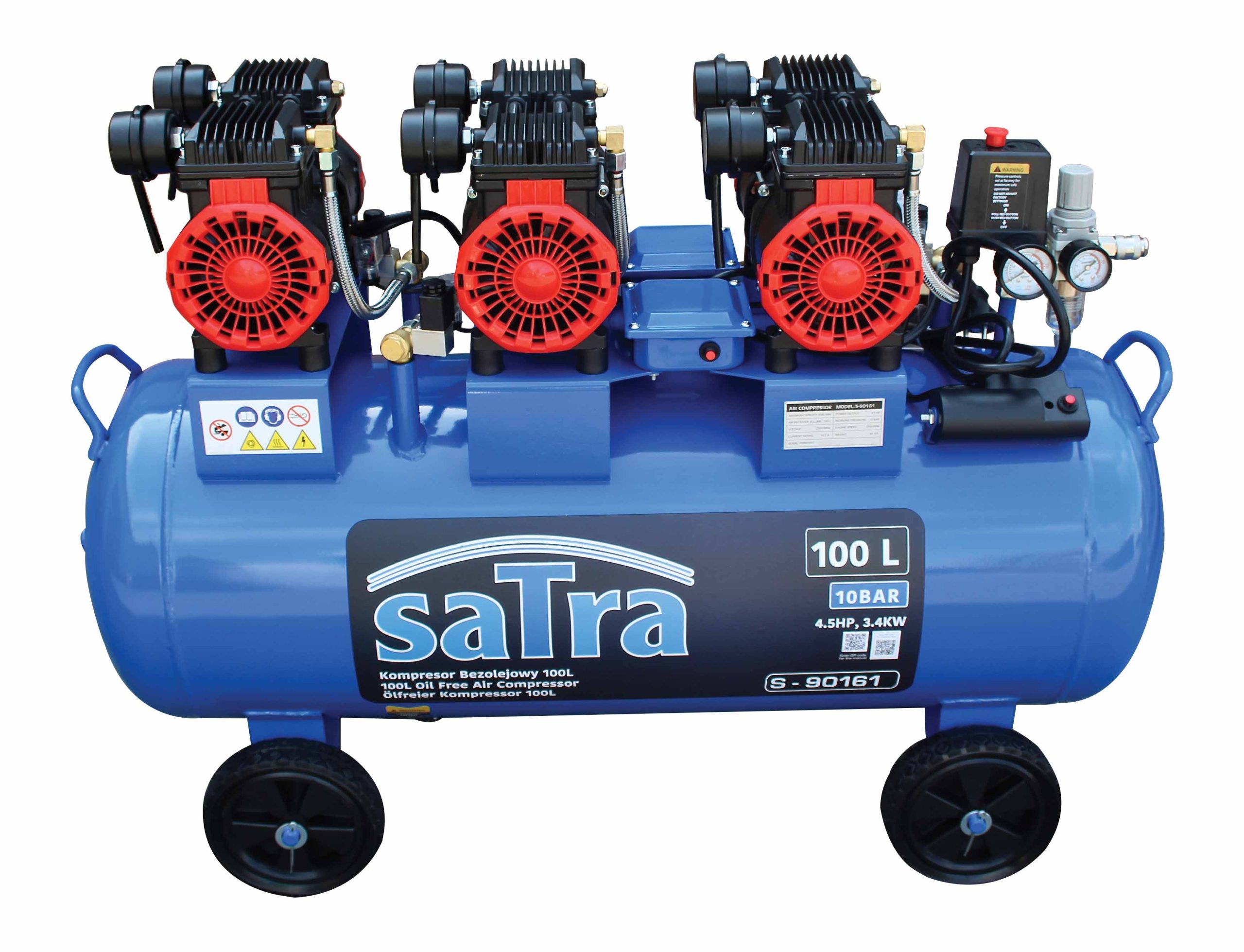 S-90161 Oil-Free Compressor 100L 3400W - Image 3