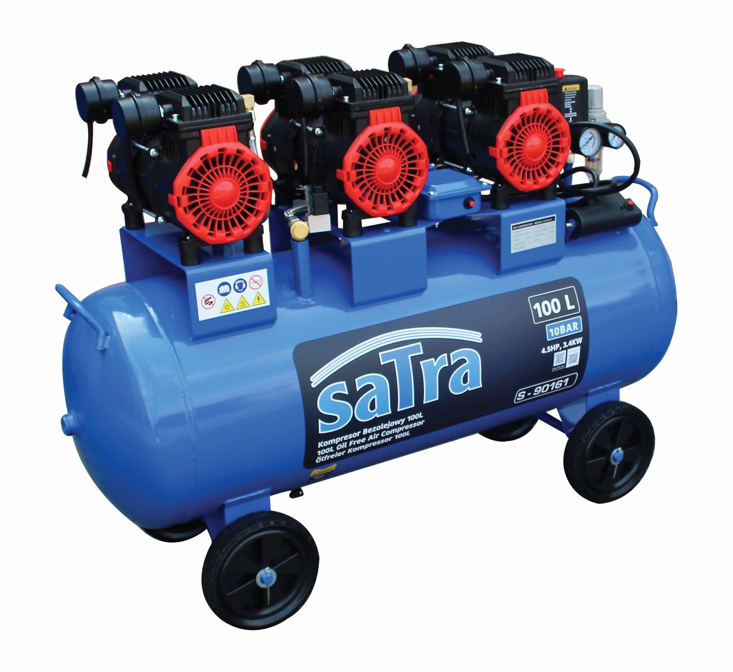 S-90161 Oil-Free Compressor 100L 3400W - Image 4