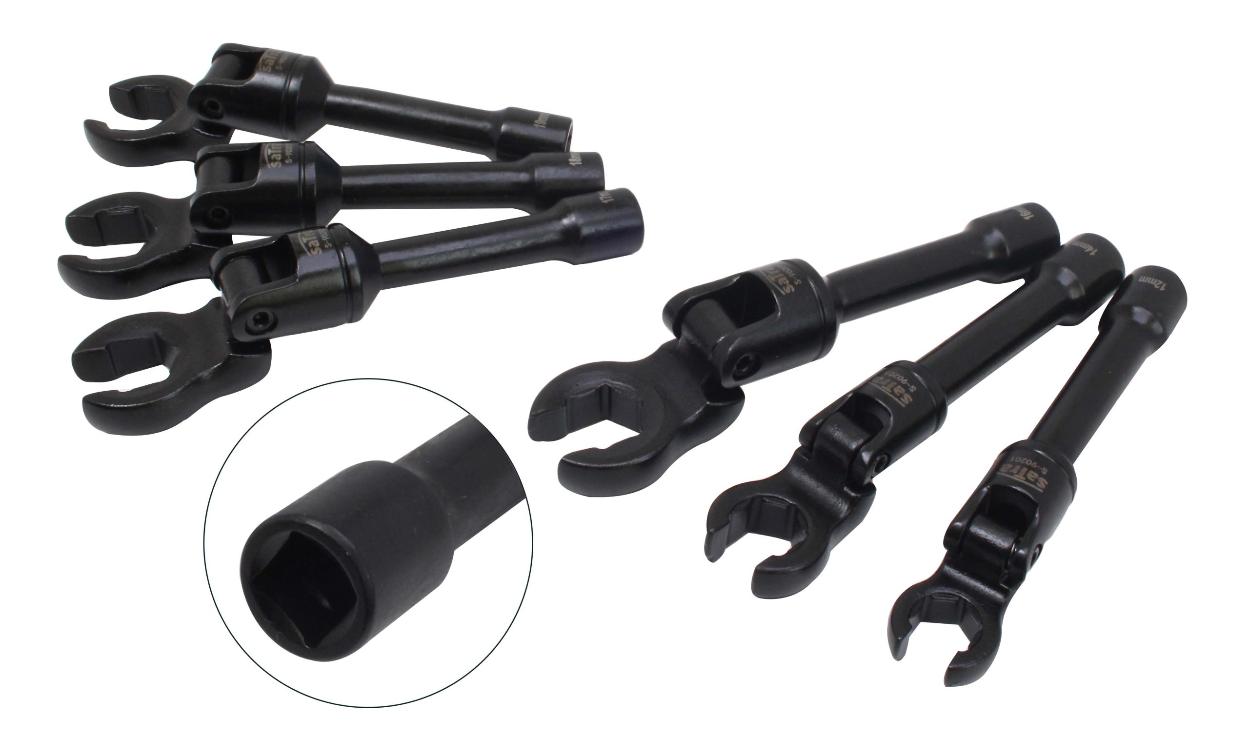 S-90201 6PCS 3/8″ DR. CROWFOOT WRENCH SET WITH JOINT - Image 9