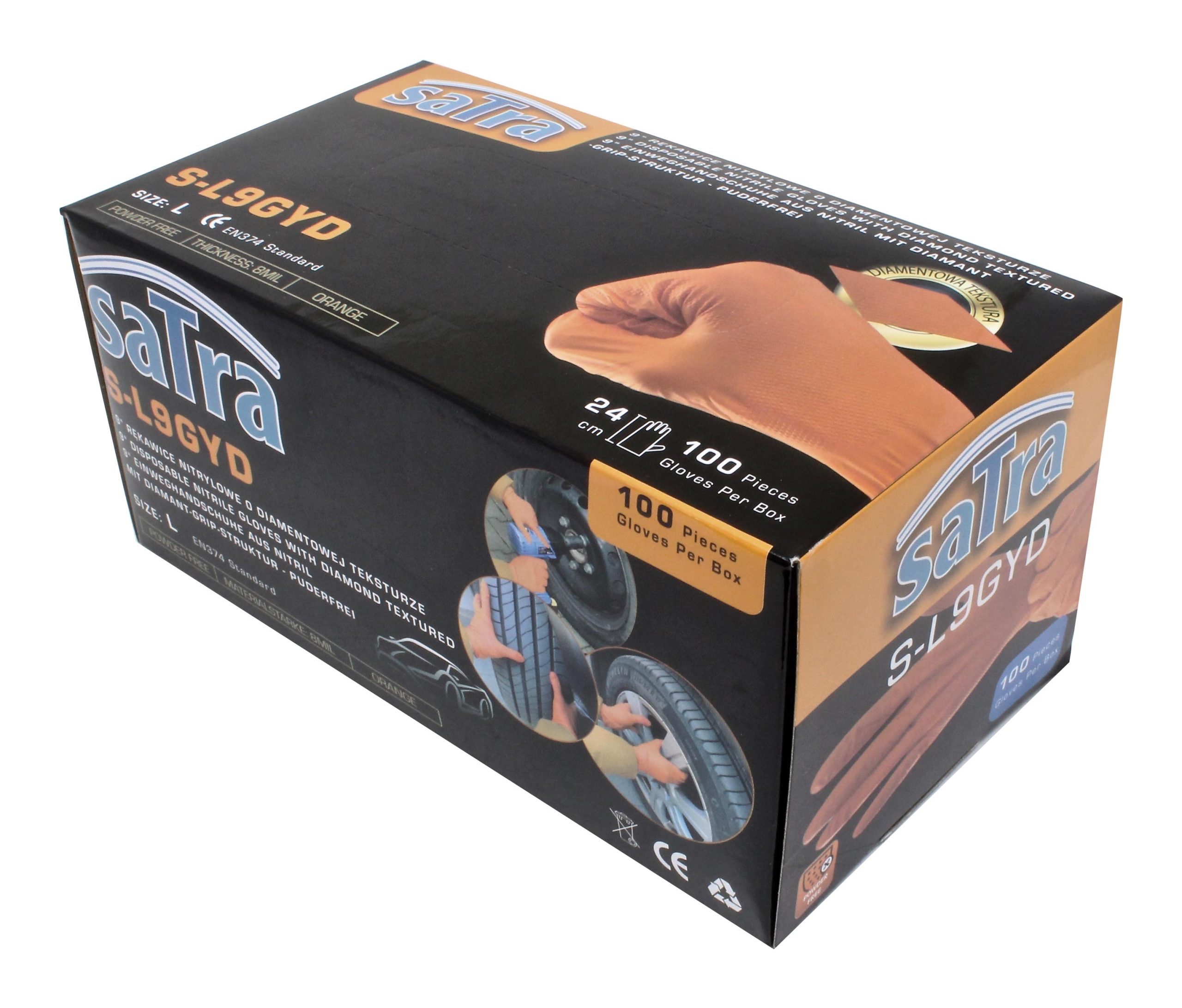 S-L9GYD DISPOSABLE NITRILE GLOVES WITH DIAMOND TEXTURED L SIZE - Image 7