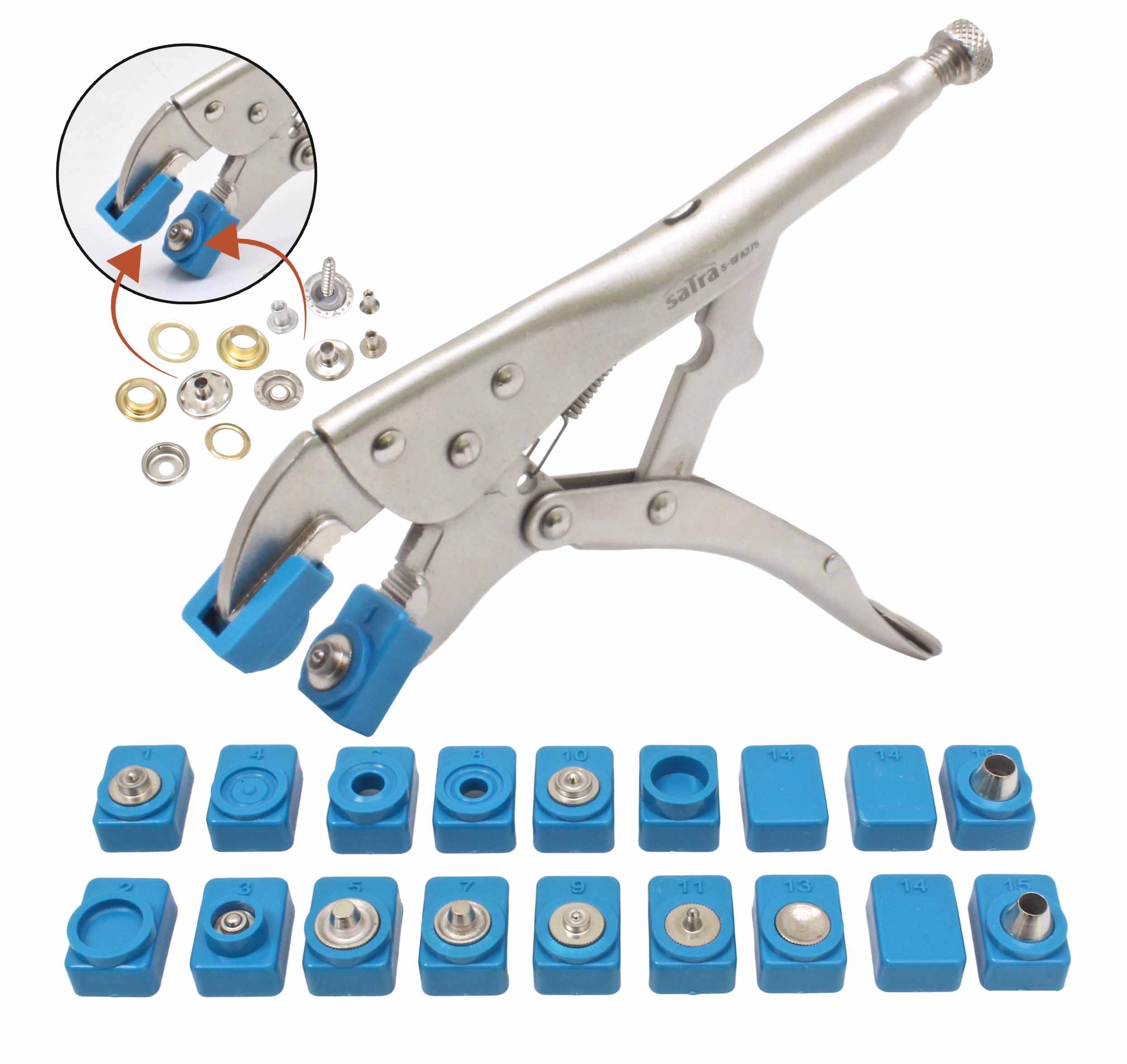 S-SFA275 EYELET AND SNAP FASTENER ASSORTMENT 275 PCS - Image 6