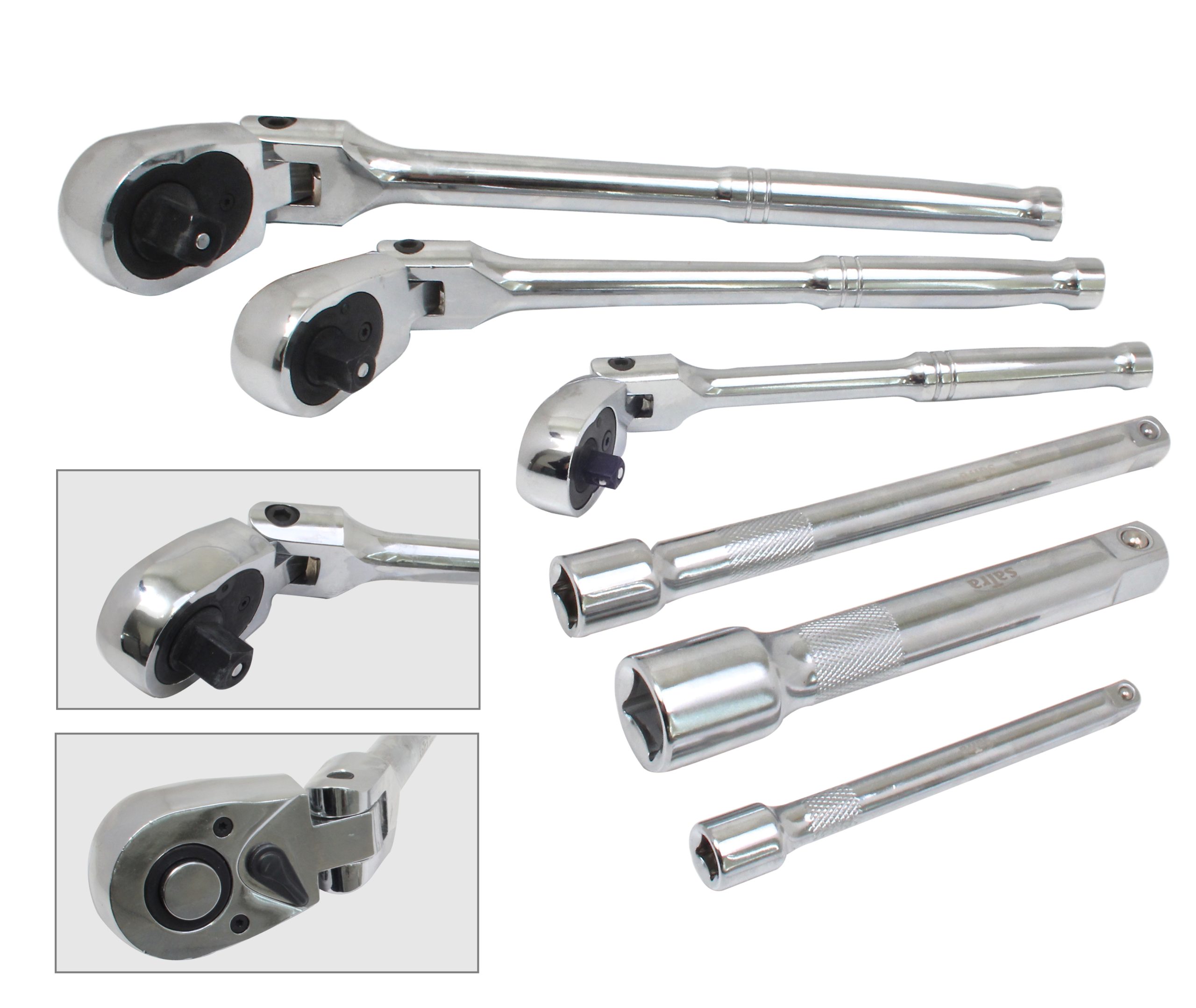 S-SFR6 6pcs Flex Head Ratchet Wrench Set - Image 6