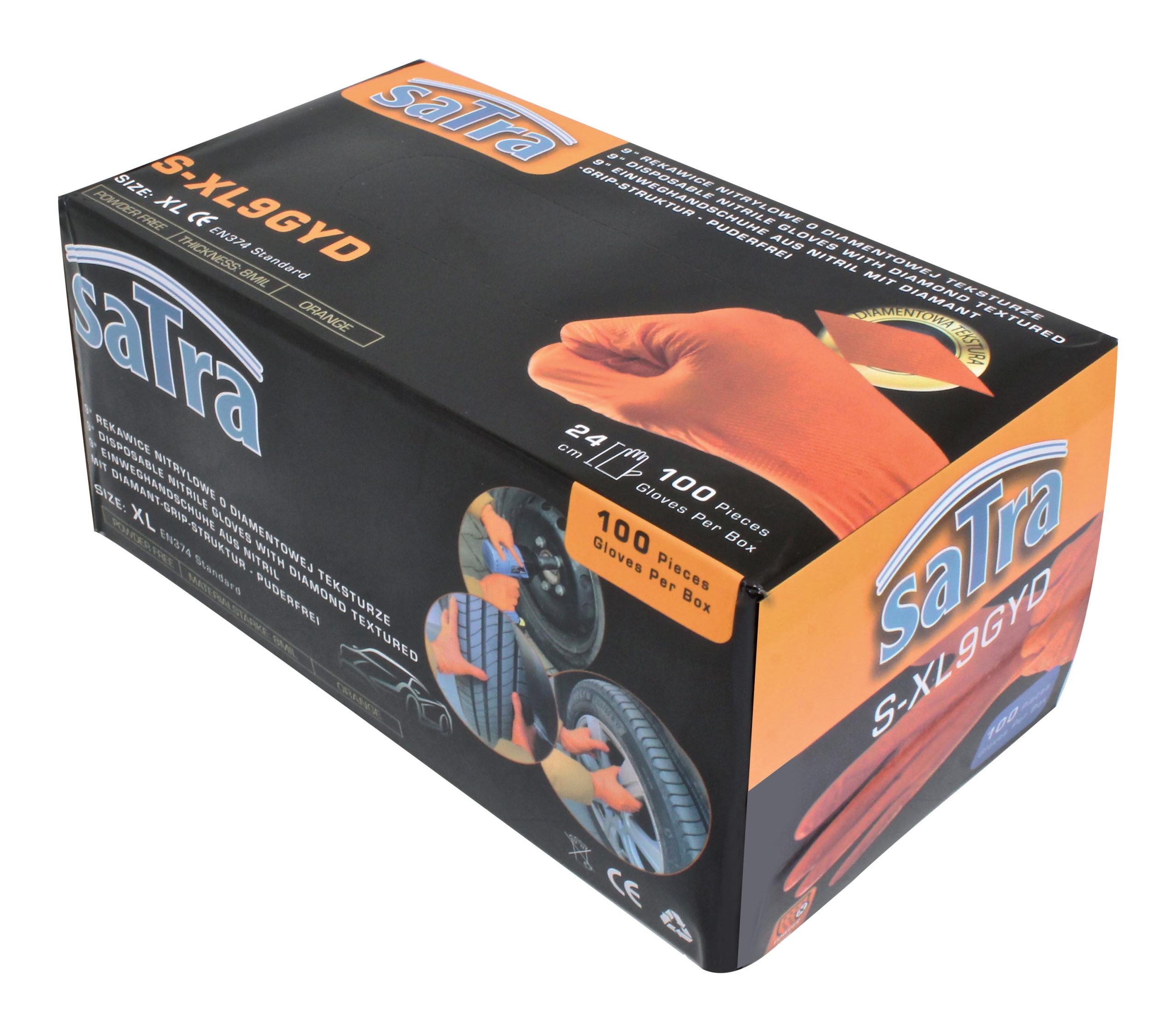 S-XL9GYD DISPOSABLE NITRILE GLOVES WITH DIAMOND TEXTURED XL SIZE - Image 7
